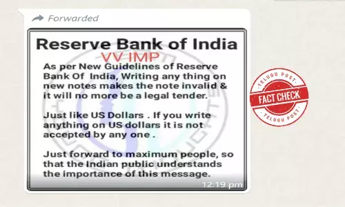 Fact check: Writing on Indian currency notes does not make them invalid