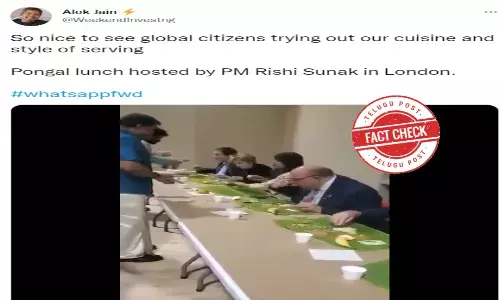 Fact Check: Video claiming staff members of UK PM Rishi Sunak enjoying Pongal meal is misleading