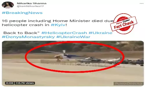 Fact Check: Viral video makes false claim on helicopter crash near Ukraine’s capital Kyiv