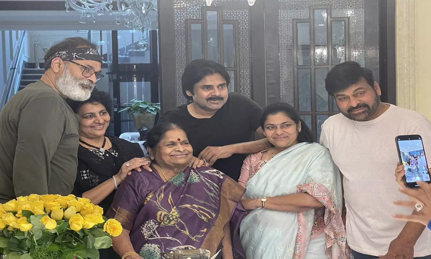 chiranjeevi, anjanadevi birthday celebrations, mega photo
