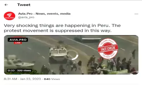 Fact Check:  Video of a military vehicle running over protesters is not from Peru