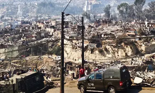 చిలీ అడవుల్లో చెలరేగిన మంటలు