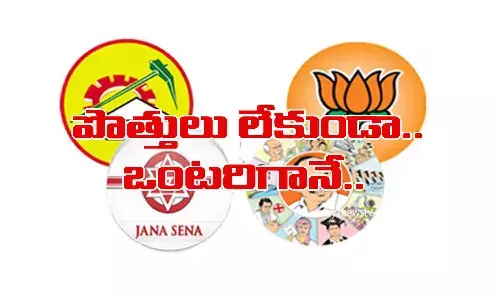 పొత్తులు లేకుండానే.. ఒంటరిగానే