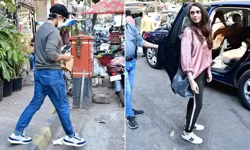 ముంబై వీధుల్లో సిద్ధార్థ్ - అదితి రావు