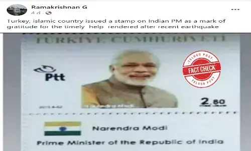 Fact Check: Turkey did not release any stamp featuring Modi for the aid provided by India during recent earthquake