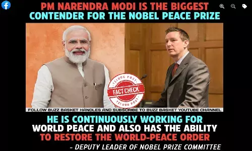 Fact Check:  Deputy leader of Nobel Prize Committee denies claim on Modi being top contender of Nobel Peace Prize