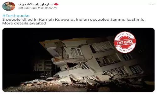 Fact Check: Photo showing damaged building makes a completely false claim about deaths and occurrence of earthquake