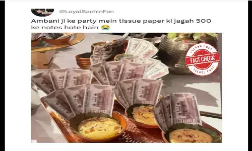 Fact Check: Rs 500 currency notes used on a dessert at NMACC event were fake