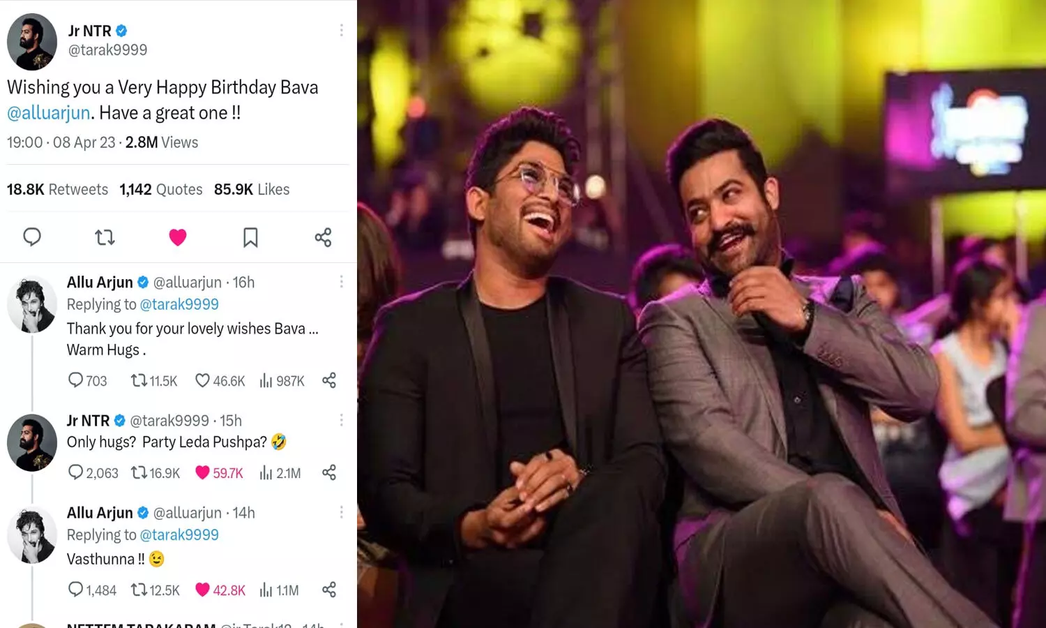 ntr and bunny viral tweets