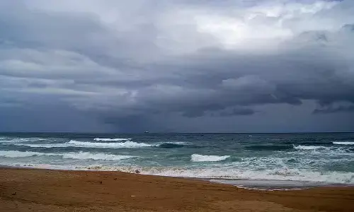 cloudy sky at beach