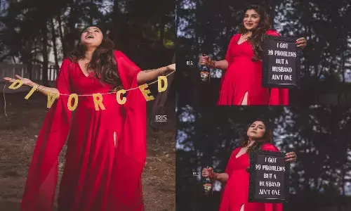 divorce photo shoot, desi woman celebrates divorce