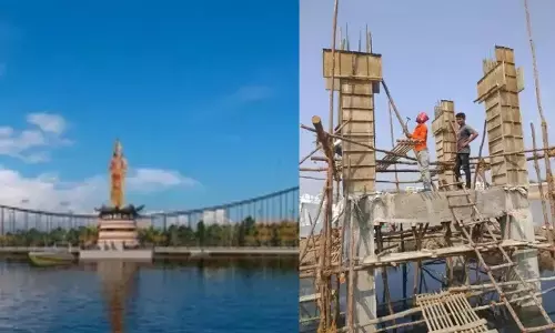 ntr statue. junior ntr,  khammam