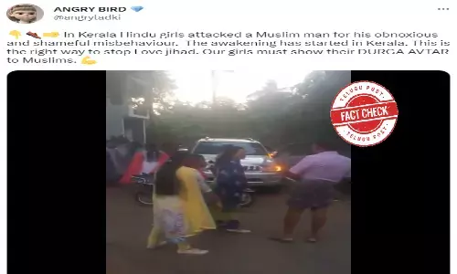 Fact Check: Viral video showing women attacking a man with sticks makes a false claim about communal element
