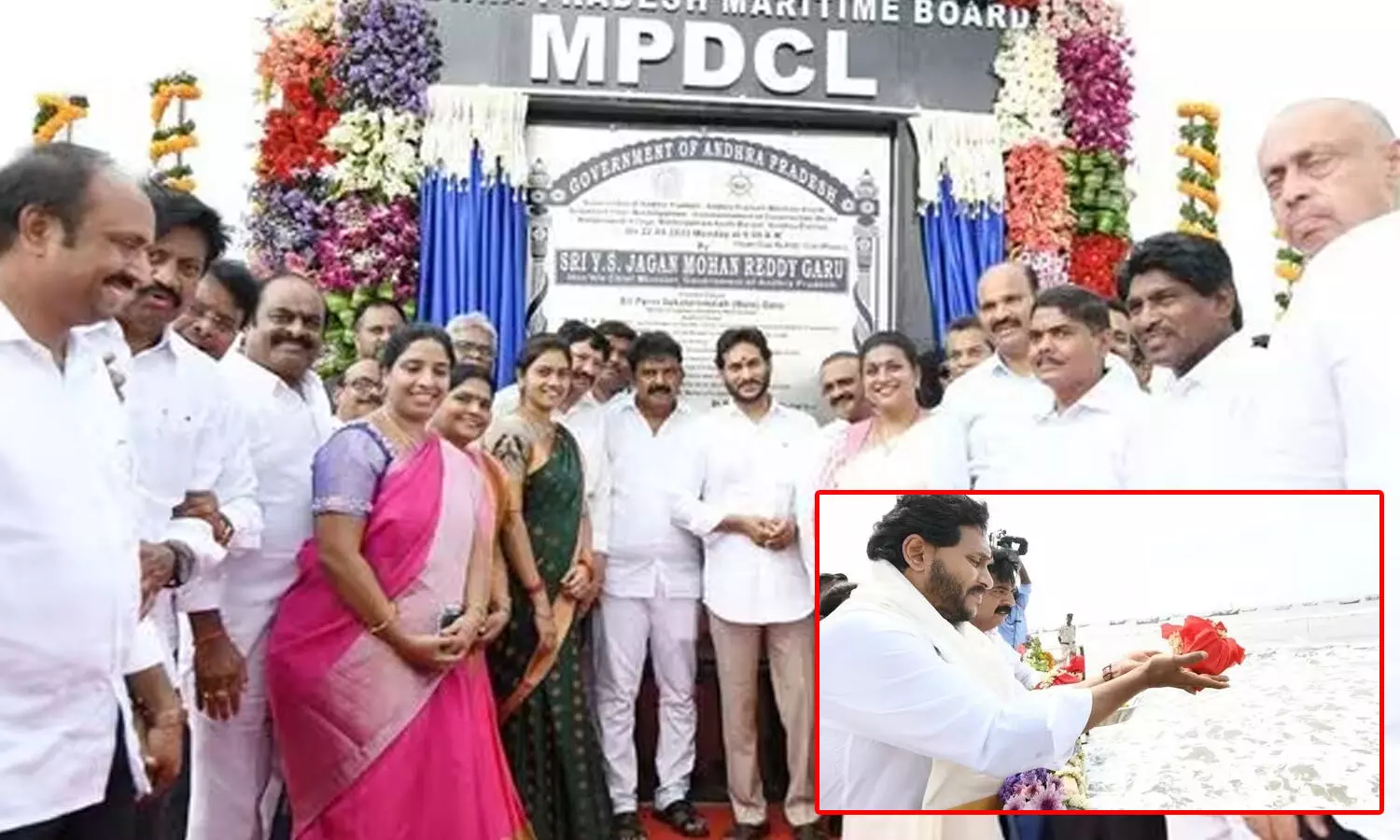 machilipatnam port bhoomi pooja, cm ys jagan visits machilipatnam
