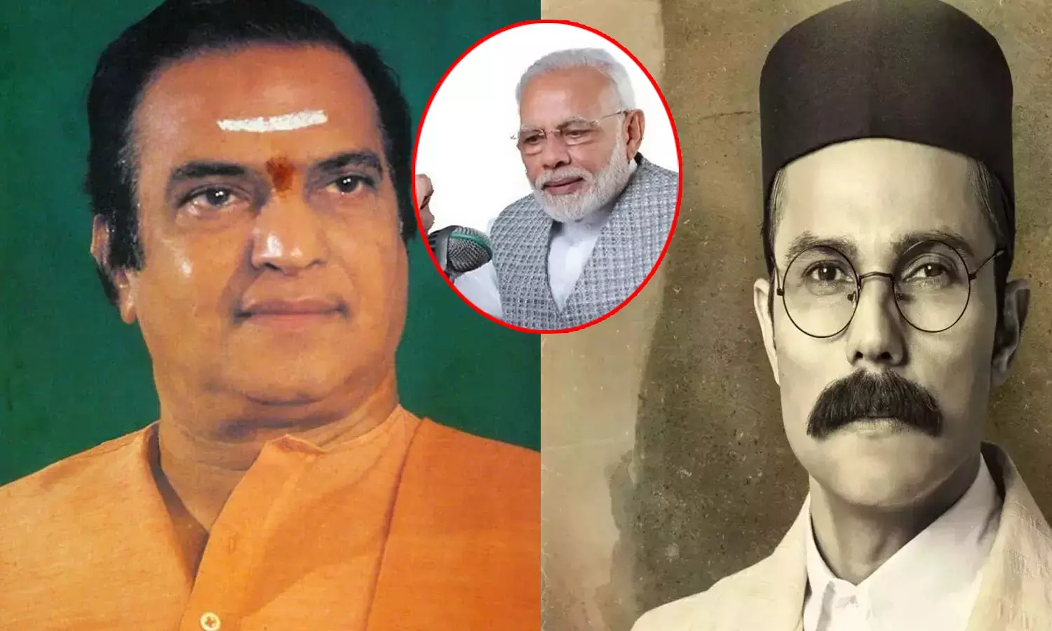 PM Modi pays tribute to NTR and Savarkar, savarkar 140th birth anniversary