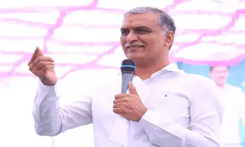 harish rao, brs, congress, illegal cases, comments