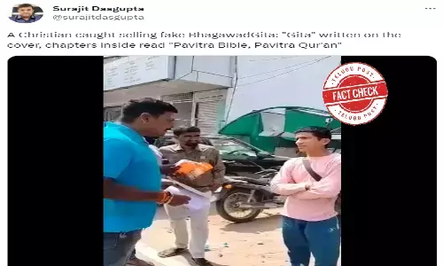 Fact Check: Video claiming Muslims and Christians selling distorted version of Bhagavad Gita books is false