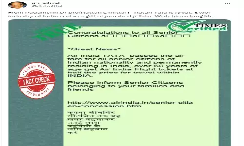 Fact Check: Air India offering only 25% concession but not 50% to senior citizens on flight tickets