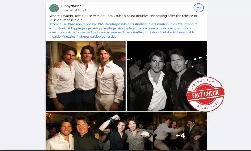 Fact Check: Viral image claiming to be showing Tom Cruise’s stunt doubles is generated using AI-powered technology