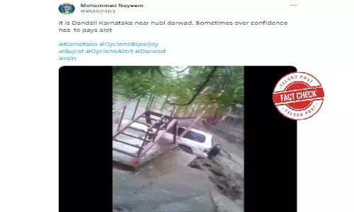 Fact Check: Viral video of car being washed away in floods is not due to Cyclone Biparjoy but an accident in Nicaragua