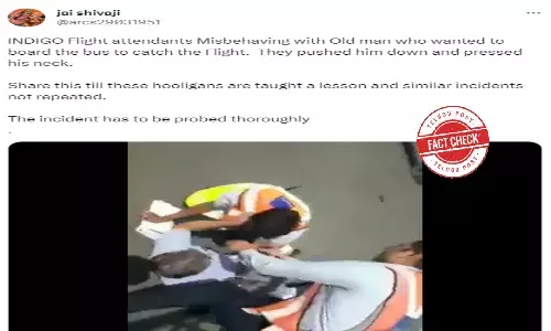 Fact Check: Viral video of IndiGo airline attendants manhandling an elderly man is not recent incident