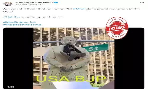 Fact Check: Video showing Modi’s effigy garlanded with footwear during his US visit is not recent