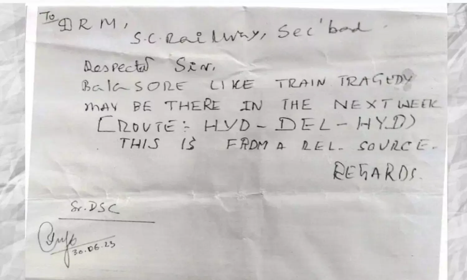 ఫలక్ నుమా ప్రమాదానికి.. బెదిరింపు లేఖకు ఏంటి సంబంధం?