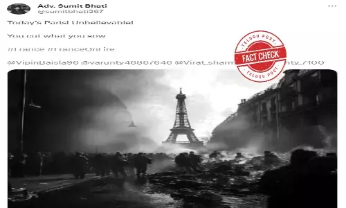 Fact Check: Viral image of char-filled streets near Eiffel Tower in Paris is AI-generated