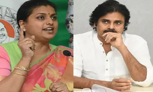 roja vs pawan, roja warns pawan kalyan, #HelloAP_bye_bye_YCP, ap mahila volunteers