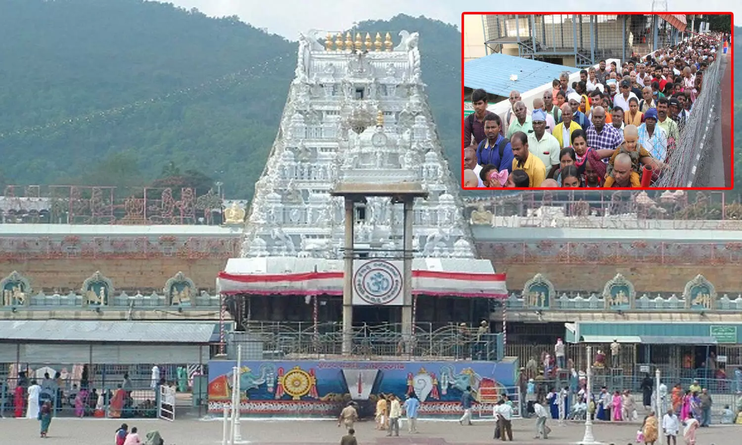 tirumala rush today, tirumala queue complex