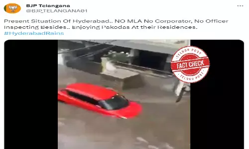 ಫ್ಯಾಕ್ಟ್‌ ಚೆಕ್‌: ಪ್ರವಾಹದಲ್ಲಿ ಕೊಚ್ಚಿ ಹೋಗುತ್ತಿರುವ ಕೆಂಪು ಕಾರಿನ ವೈರಲ್‌ ವಿಡಿಯೋ ಹಳೆಯದು