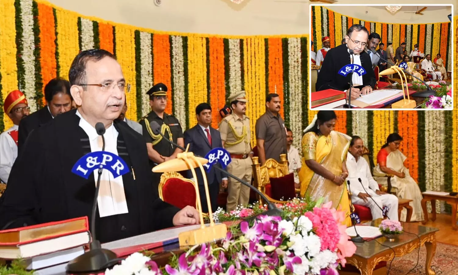 CJ Alok Aradhe Sworn in as Telangana high court