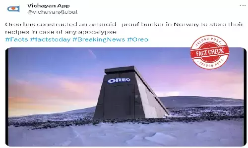 Fact Check: Viral image claiming Oreo constructed an asteroid-proof storage vault in Norway is True