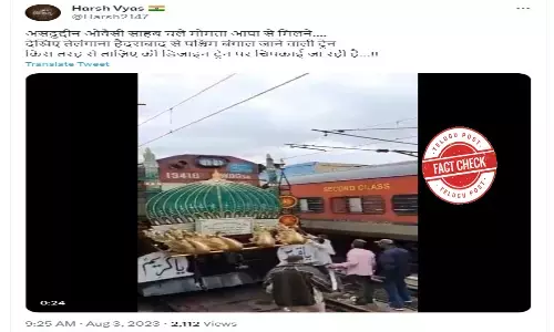 Fact Check:  Visuals of a decorated train are relating to a pilgrimage from Hyderabad to Karnataka but not of recent train launch to West Bengal