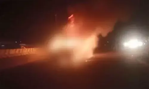 చెన్నై లో కాలి బూడిదైన ఏపీఎస్ఆర్టీసీ బస్సు