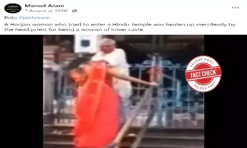 Fact Check: Video of a Hindu priest beating a woman makes a misleading claim about caste, gender discrimination