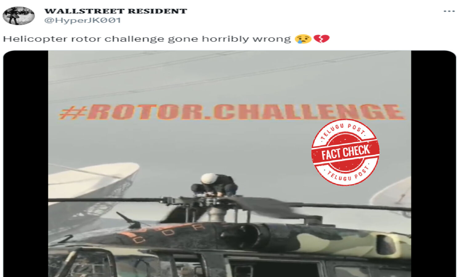 Fact Check Viral video on rotor challenge is not a real incident, it