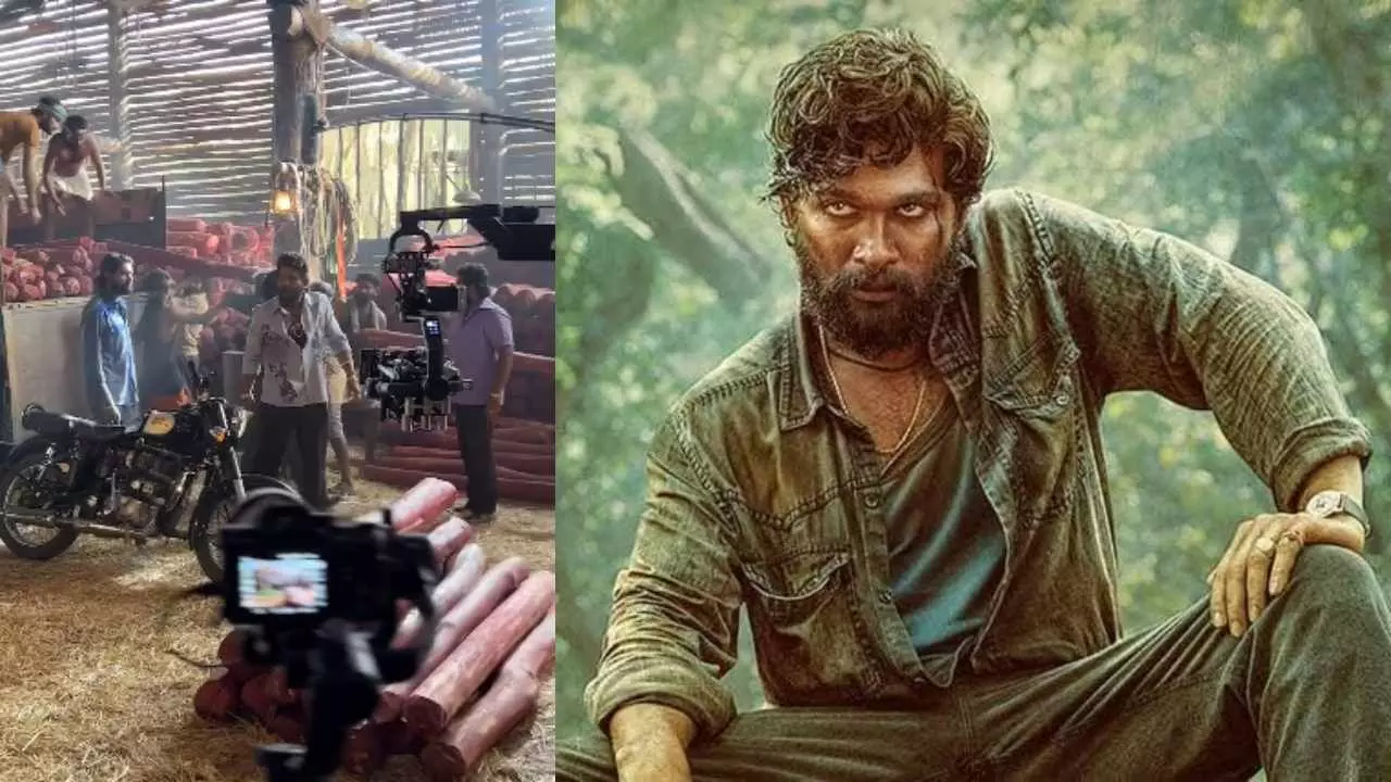 పుష్ప 2 సెట్స్ నుంచి స్పెషల్ వీడియో షేర్ చేసిన అల్లు అర్జున్..