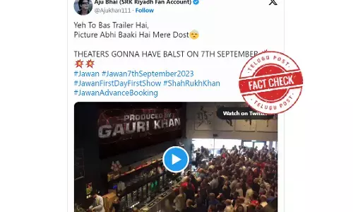 Fact Check: Video celebrating release of Shah Rukh Khan-starrer Jawan trailer by his fans is fake