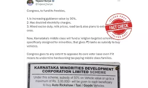 Fact Check, Karnataka, Congress, Minority, Swavalambi Sarathi