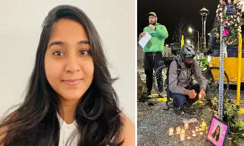 kandual jahnavi, america, road accident, comments