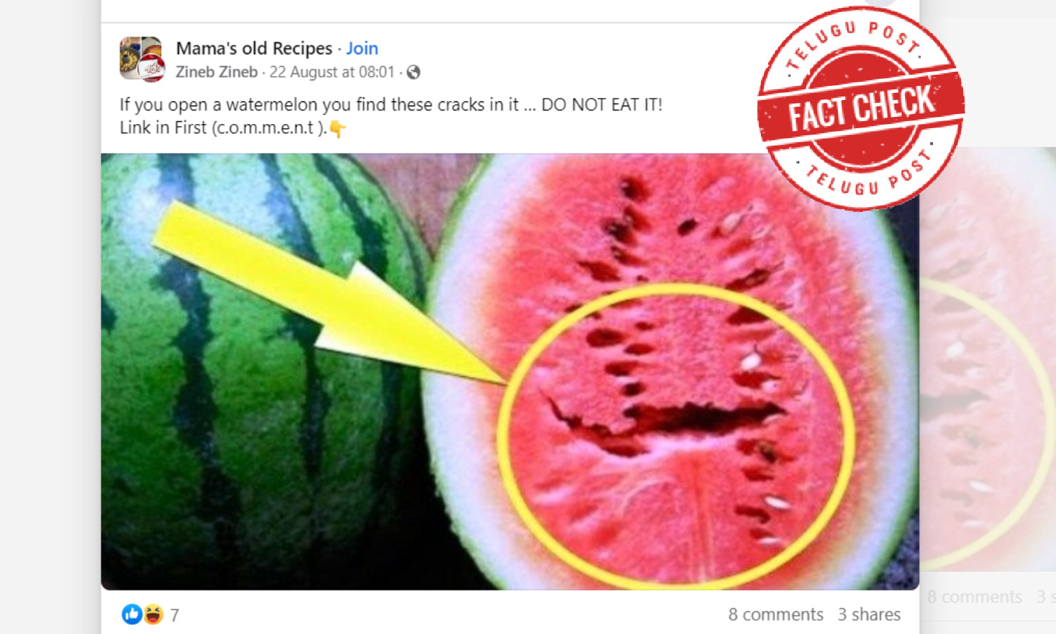 Fact Check Cracks in watermelon are not caused by pesticides but due