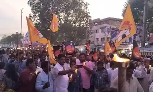 cbn arrest, tdp, protest rally, mangalagiri