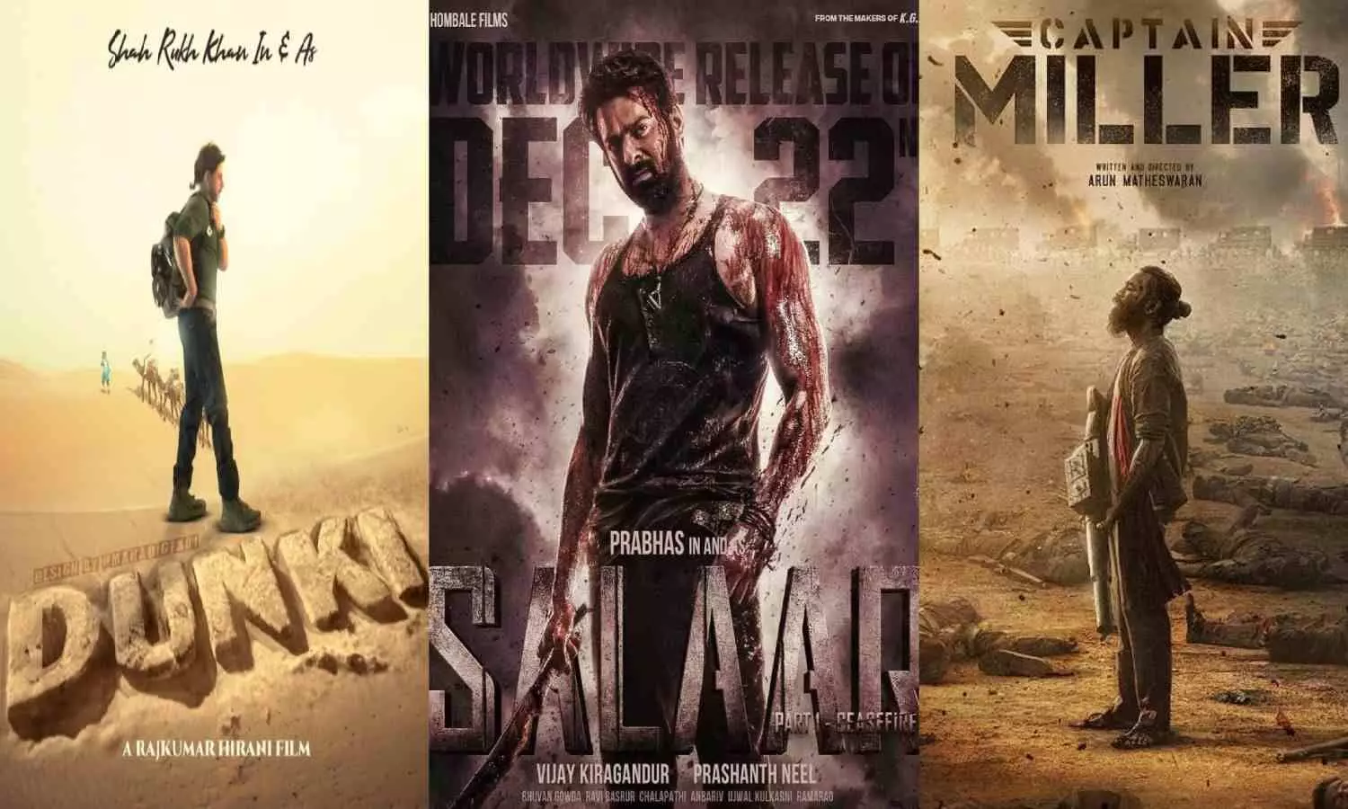 Salaar, Dunki, Captain Miller, Aquaman 2