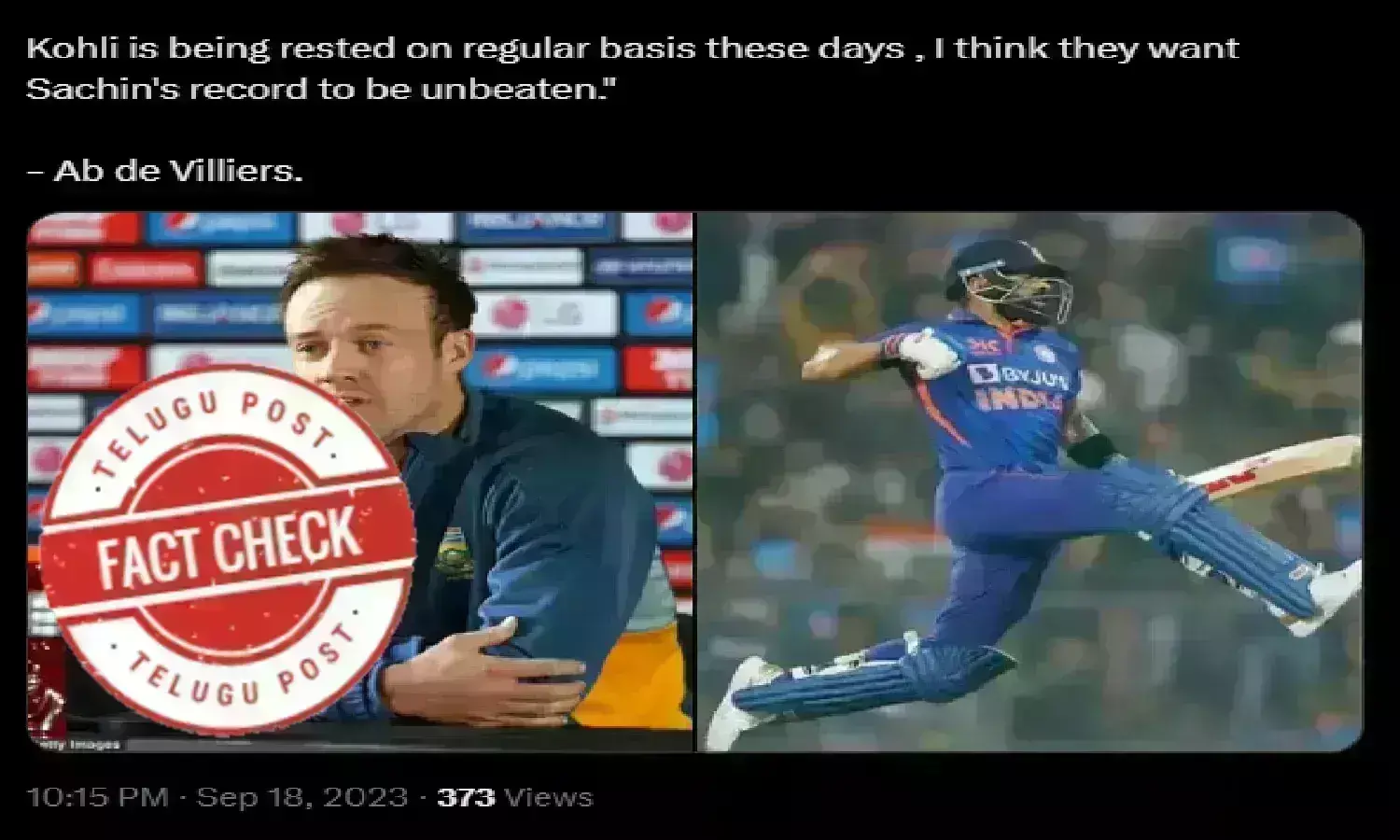 virat kohli, sachin tendulkar, virat kohli and sachin tendulkar record, kohli sachin record, adam gilchrist, cricket news, urdu fact check, telugupost,
