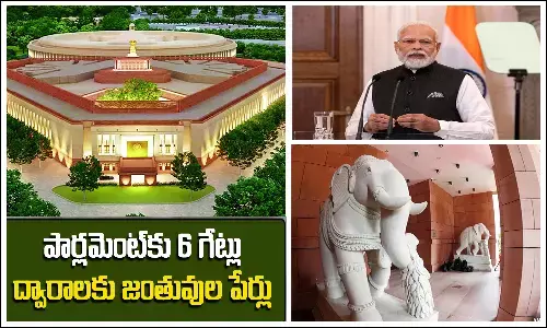 కొత్త పార్లమెంట్‌కు 6 గేట్లు.. వాటికి జంతుల పేర్లు.. అర్థం ఏంటంటే..