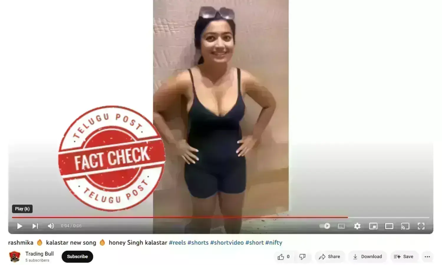 deep fake vedio, rashmika mandanna, indian actor