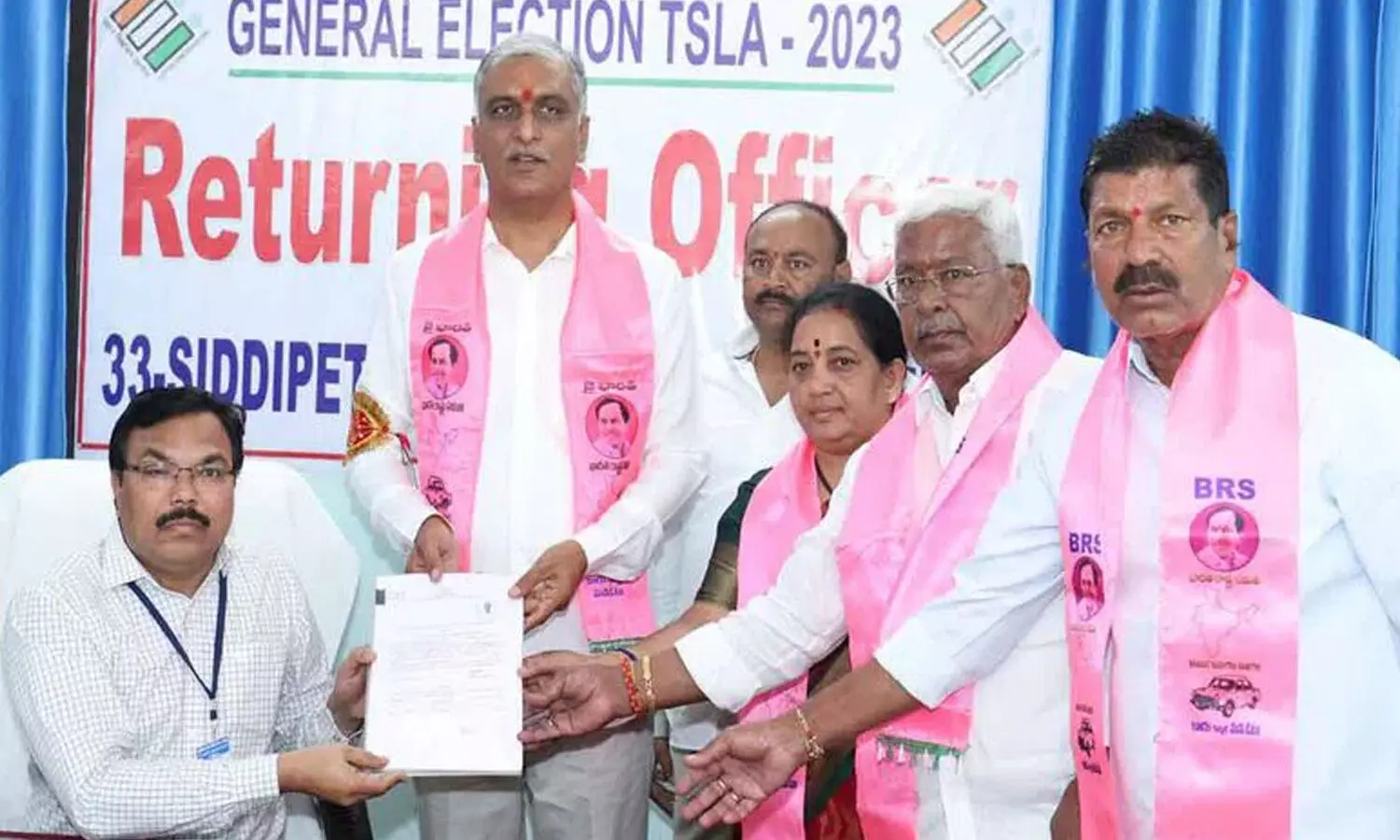 harish rao, nomination, siddipet constituency, telangana