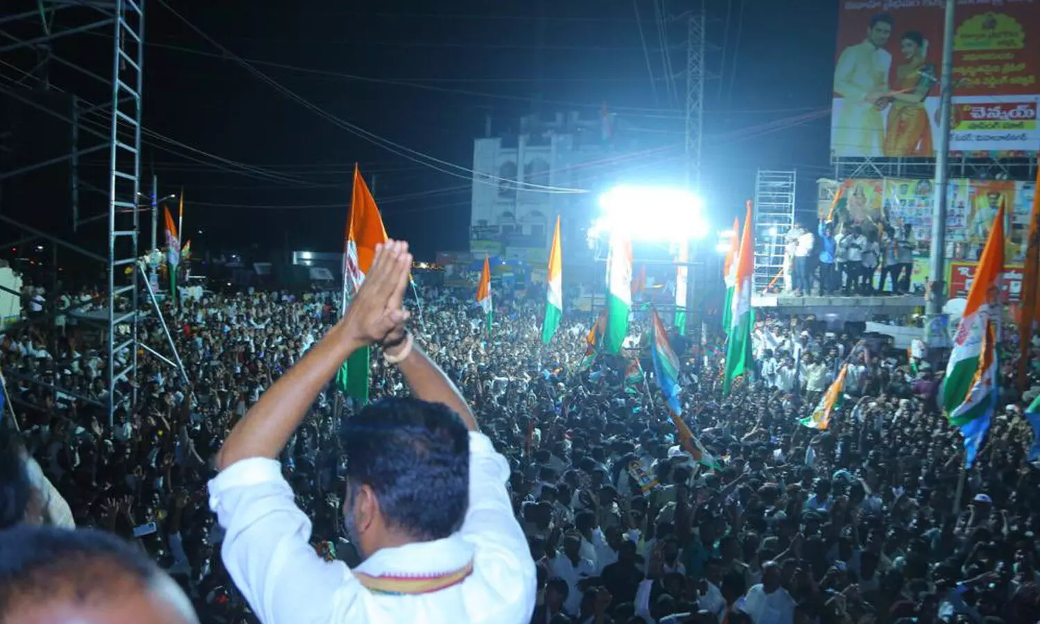 revanth reddy, congress, telanana, visit, two districts