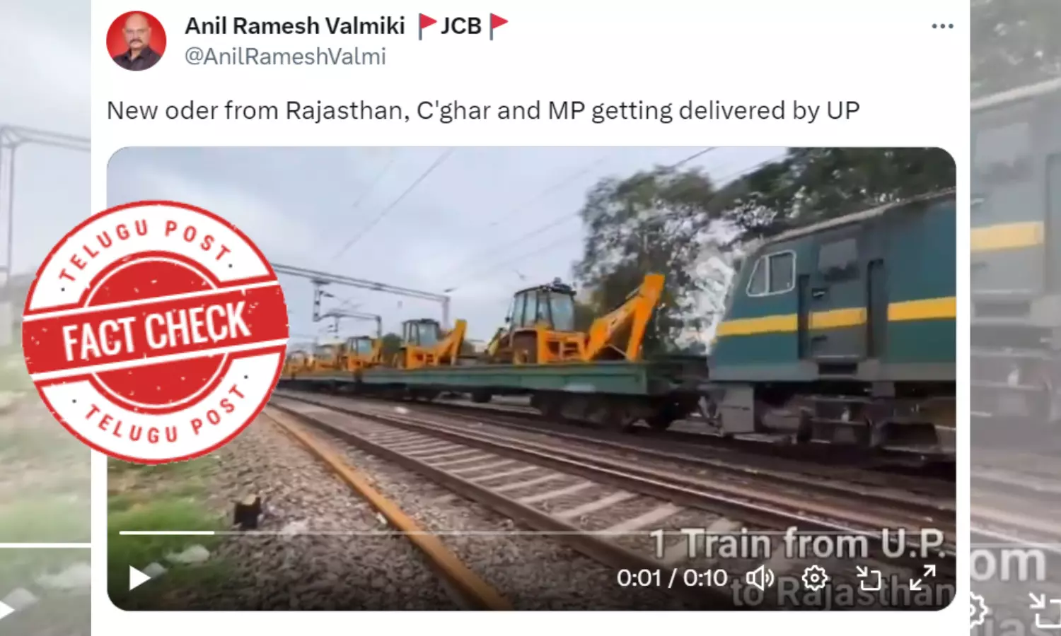 JCB on train, JCB to Rajasthan, Uttar Pradesh to Rajsthan, BJP in Rajasthan